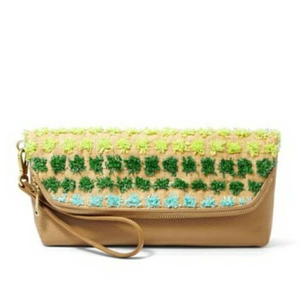 Fossil 'Preston' Foldover Clutch Blue Multicolor